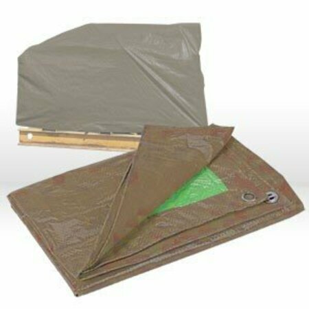 KOTAP 8 ft x 10 ft Heavy Duty Tarp, Brown/Green TBG0810